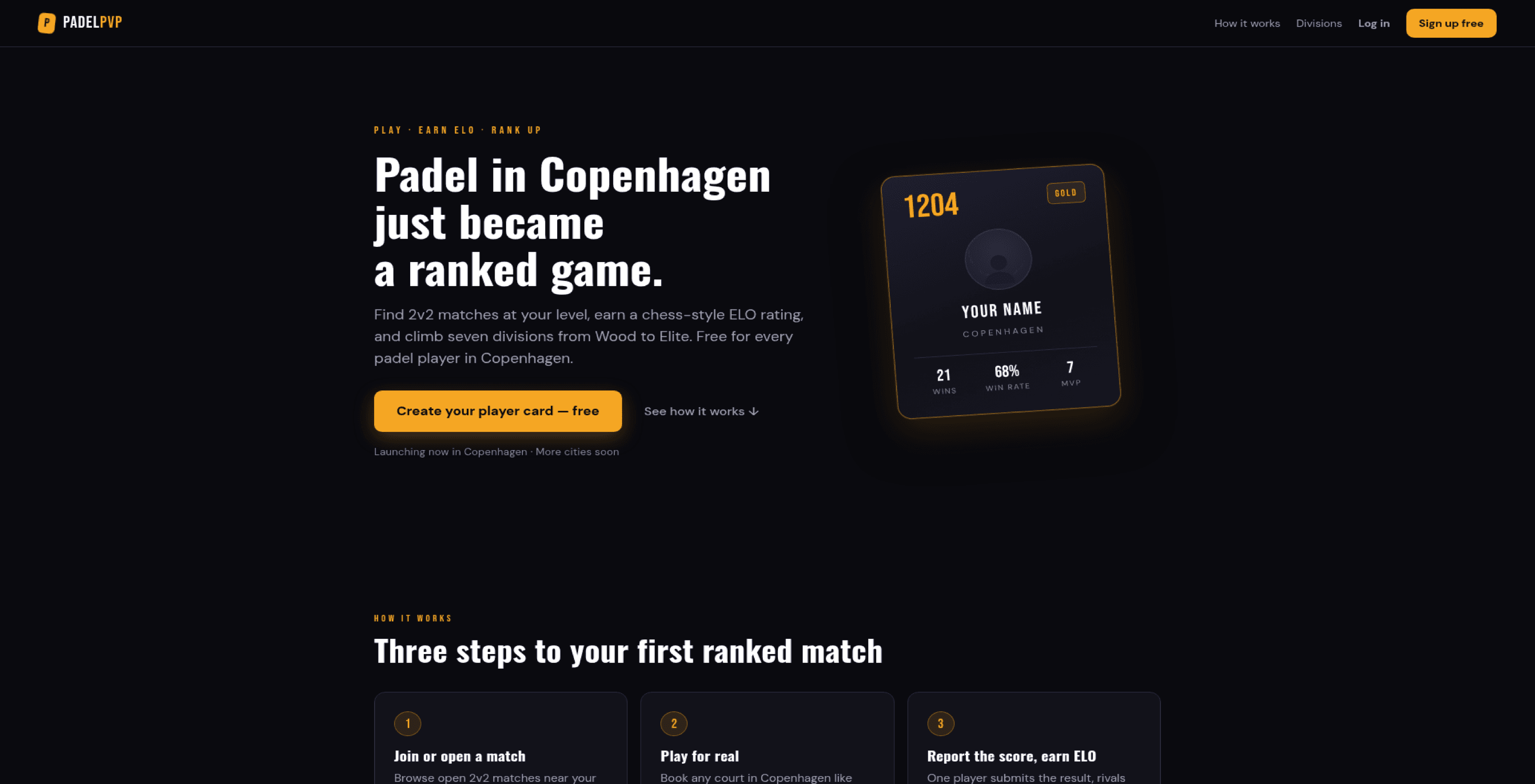 PadelPVP desktop website